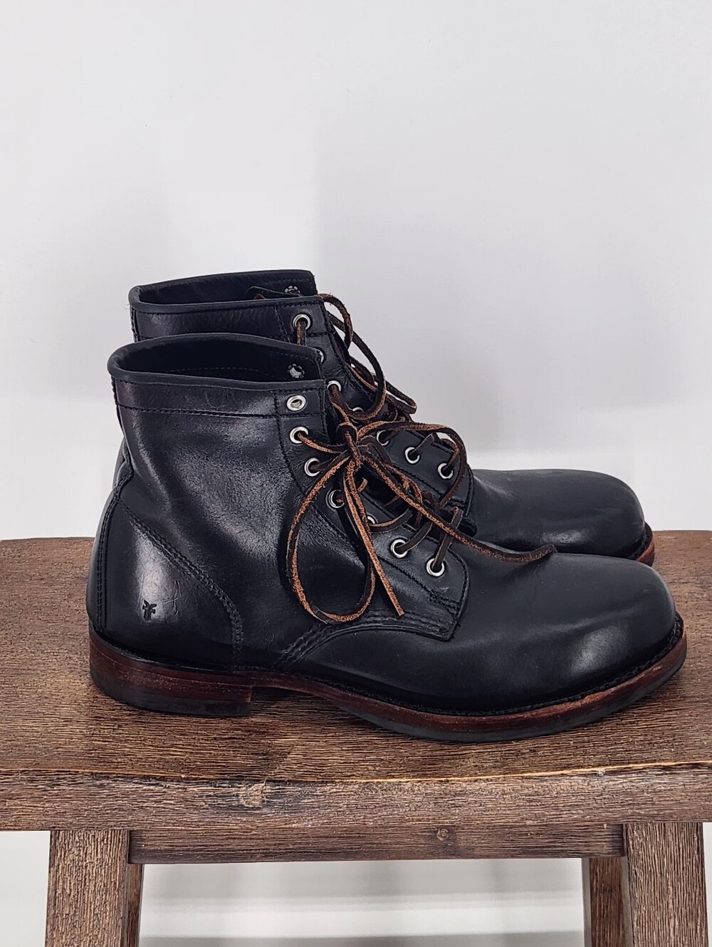 FRYE TYLER LACE UP MENS BROWN LEATHER BOOTS Size 10.5